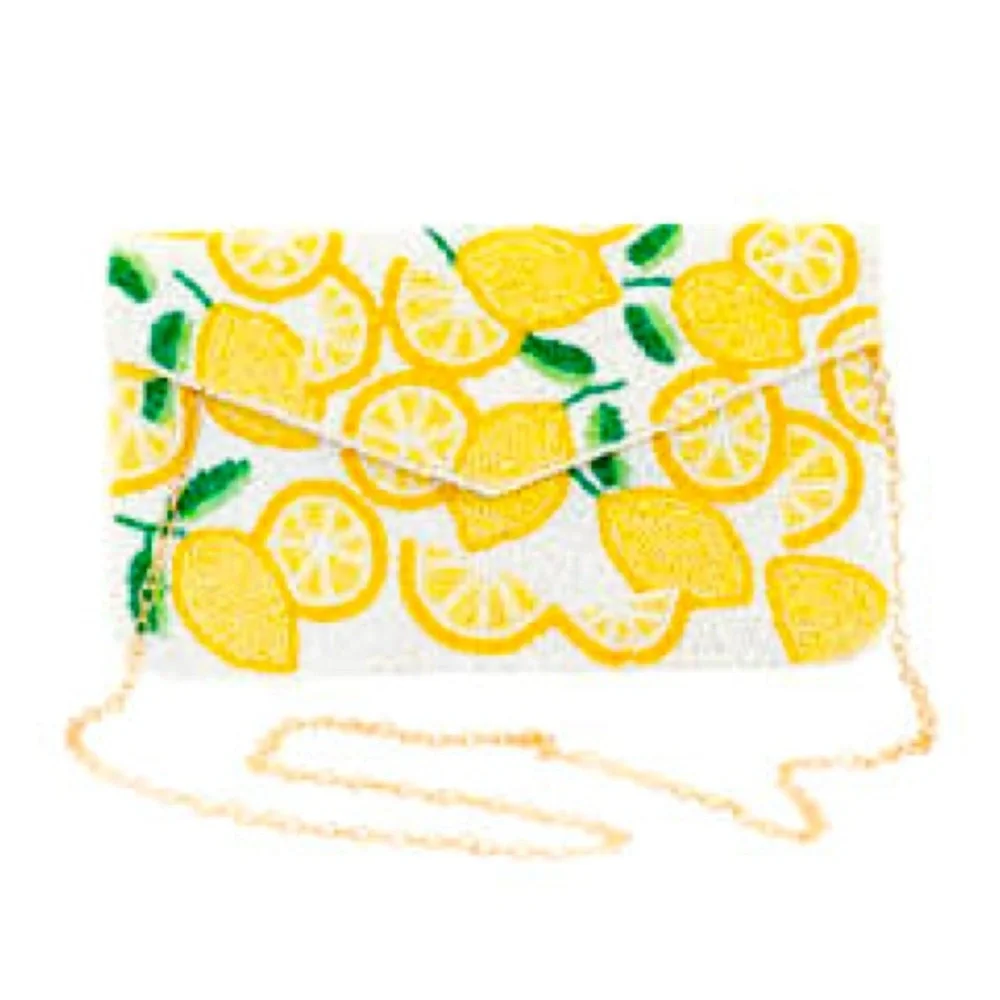 SOL AND MER Lemon Beaded Crossbody Clutch 🍋 🍋 🍋 - Picture 6 of 8